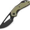 Bestech Triassic Linerlock PVD 14C28N Drop Point - OD Green