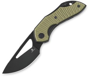 Bestech Triassic Linerlock PVD 14C28N Drop Point - OD Green