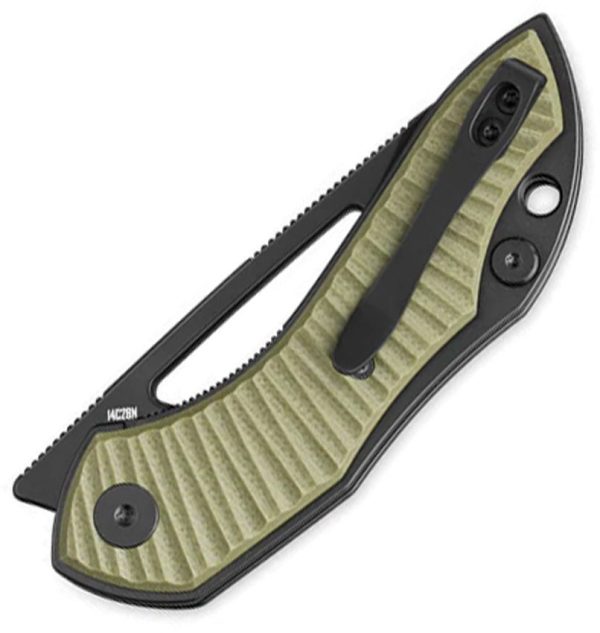 Bestech Triassic Linerlock PVD 14C28N Drop Point - OD Green