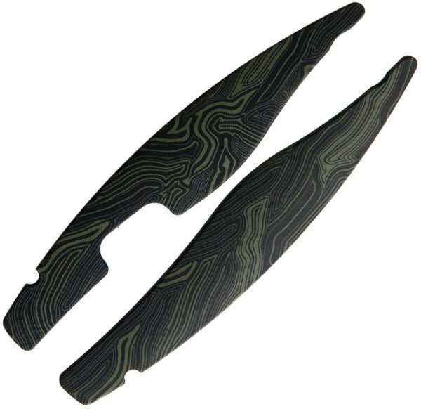 Bestech Predator Handle Inlay G10 - Black/Green