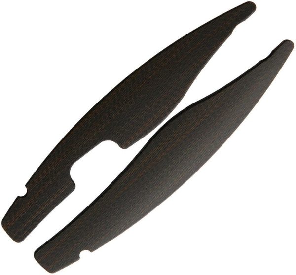 Bestech Predator Handle Inlay Carbon Fiber - Black/Orange