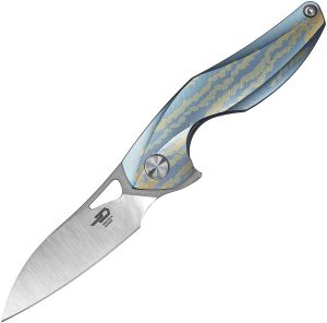 Bestech The Reticulan Framelock Blue Gold S35VN