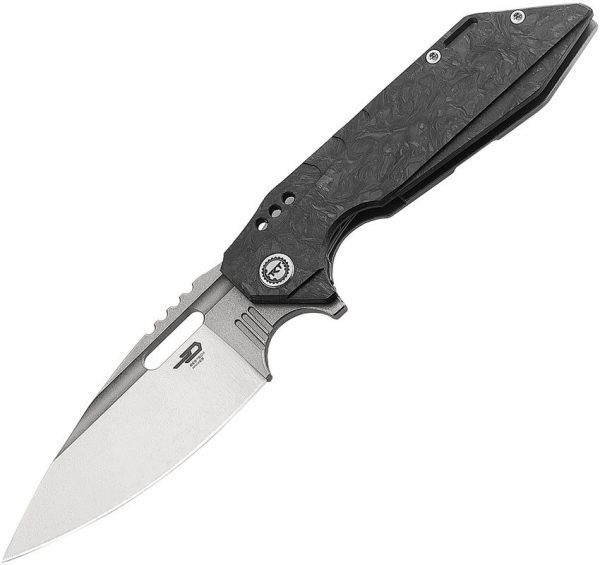Bestech Shodan Framelock CF S35VN Stonewash
