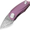 Bestech Tulip Damasteel Framelock Purple Titanium