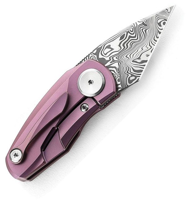 Bestech Tulip Damasteel Framelock Purple Titanium