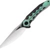 Bestech Samari Framelock M390 - Green Titanium Handle