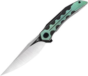Bestech Samari Framelock M390 - Green Titanium Handle