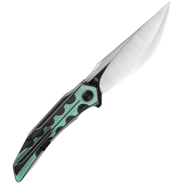 Bestech Samari Framelock M390 - Green Titanium Handle