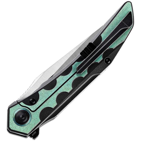 Bestech Samari Framelock M390 - Green Titanium Handle
