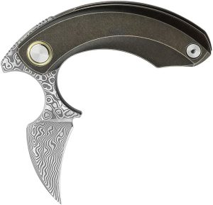Bestech Strelit Framelock Damascus Bronze Titanium