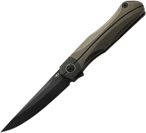 Bestech Thyra Framelock M390 Black Stonewash Bronze