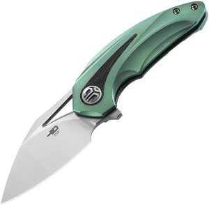 Bestech Nuke Framelock Green Titanium M390