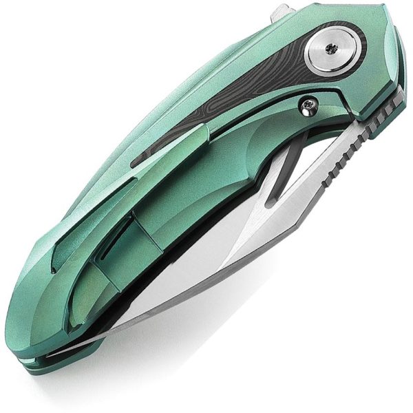 Bestech Nuke Framelock Green Titanium M390