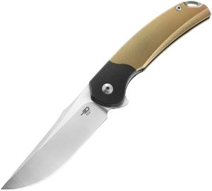 Bestech Supernova Linerlock Gold M390 Titanium