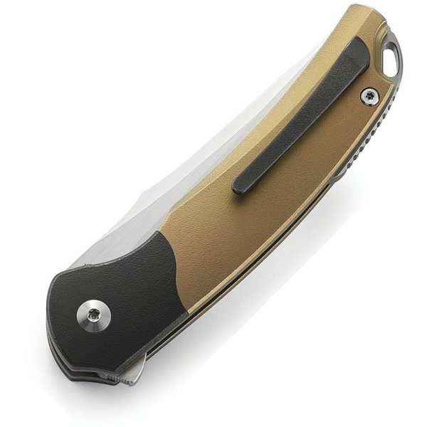 Bestech Supernova Linerlock Gold M390 Titanium
