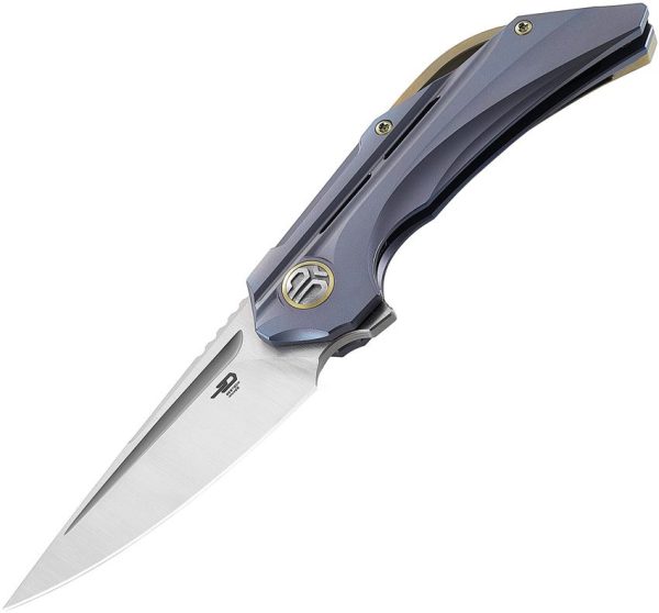 Bestech Vigil Framelock Blue Titanium M390