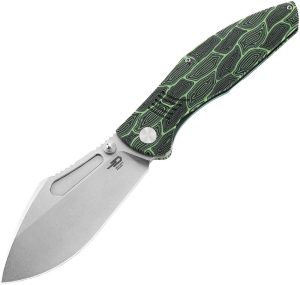 Bestech Lockness M390 Framelock Black/Green G10