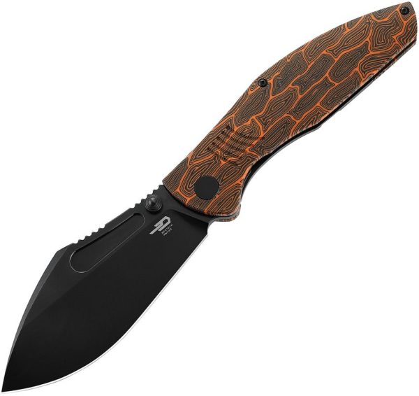 Bestech Lockness M390 Framelock Black/Orange G10