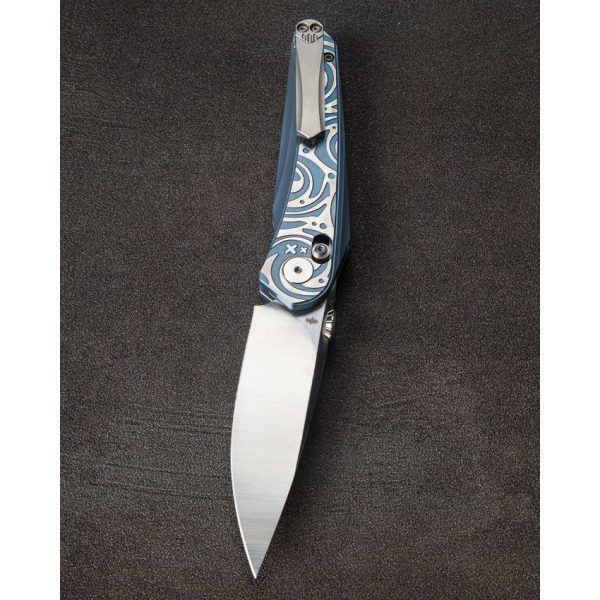 Bestech Mothus Bar Lock Blue Titanium M390