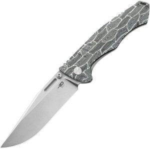Bestech Knives Keen II Framelock - Black/White G10