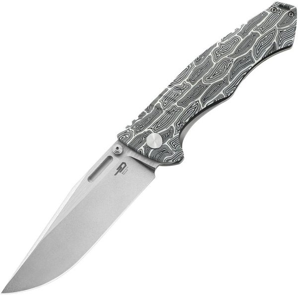 Bestech Knives Keen II Framelock - Black/White G10
