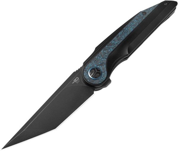 Bestech Blind Fury Framelock Black M390 Marble CF