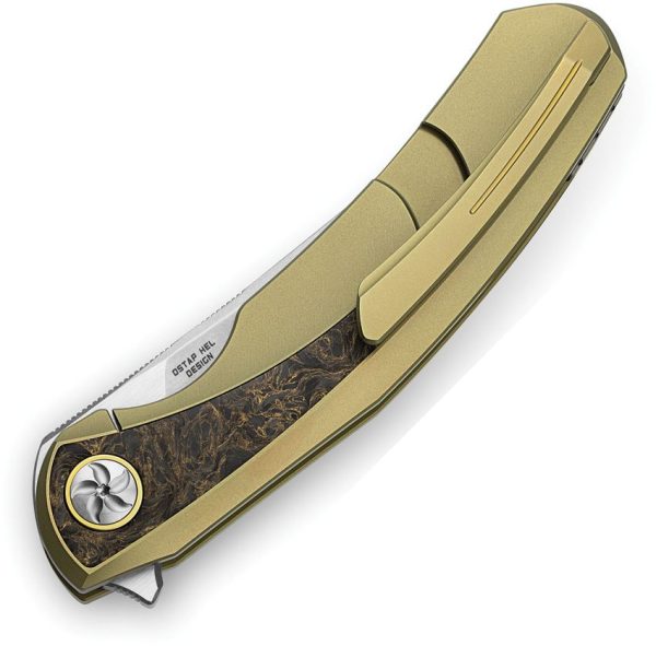 Bestech Sambac Framelock M-Cut Gold Ti/Carbon