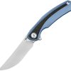 Bestech Sambac Framelock M-Cut Blue Ti/Twill