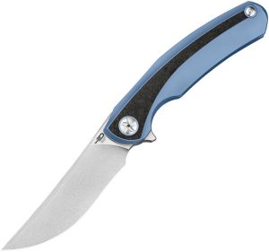 Bestech Sambac Framelock M-Cut Blue Ti/Twill