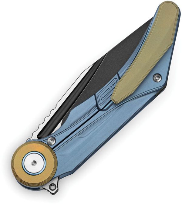 Bestech Seraph Framelock Ti Blue M390 Folding Knife