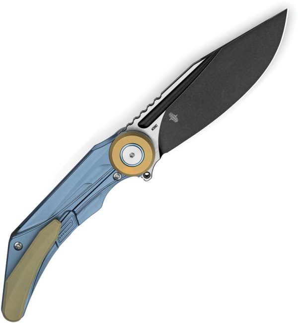 Bestech Seraph Framelock Ti Blue M390 Folding Knife