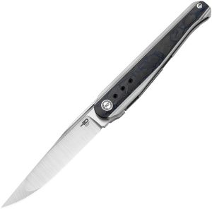 Bestech Spear Phisher M390 Blue Marble CF Handle
