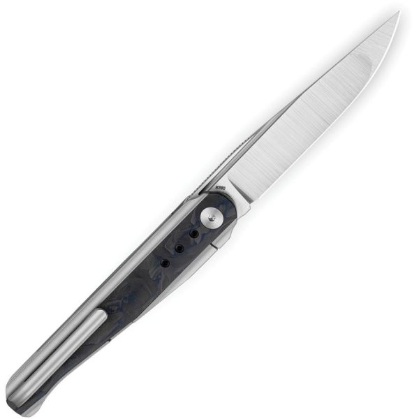 Bestech Spear Phisher M390 Blue Marble CF Handle