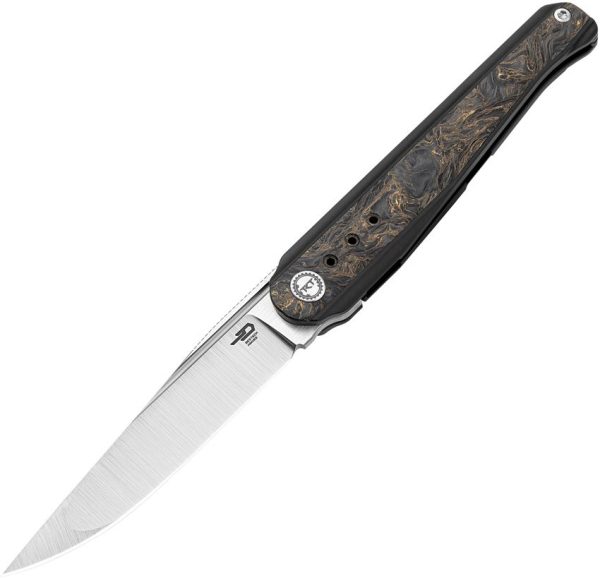 Bestech Spear Phisher M390 Gold CF Black Ti