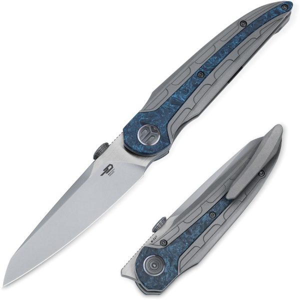 Bestech Prydwen Framelock M-Cut Ti Blue Marble