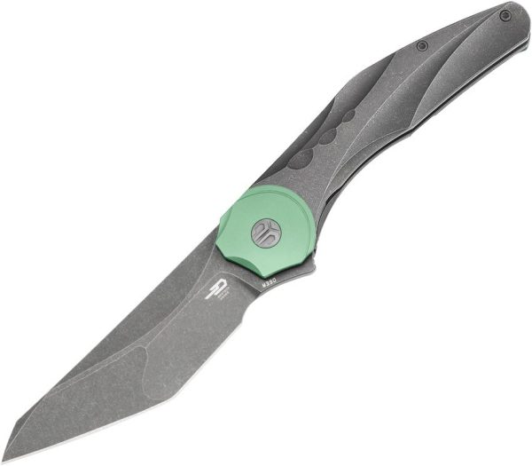 BTKT2412C.jpg Bestech Excentric Framelock M390 Green Accent