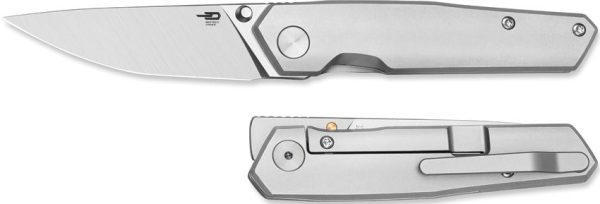 Bestech VK-KUZE Framelock M-Cut Satin Titanium
