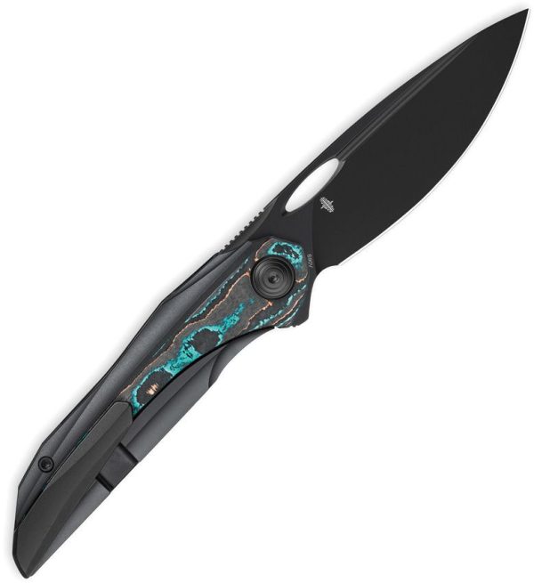 Bestech SENU Framelock S90V Black Camo Carbon Knife