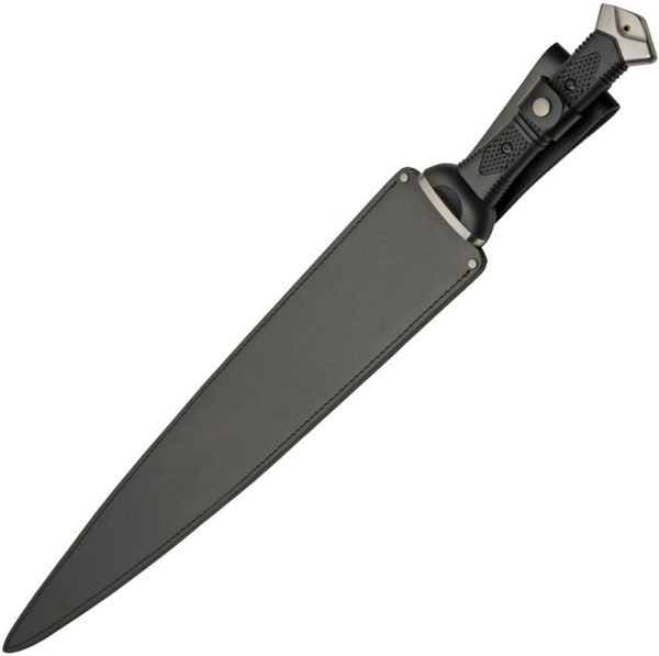 BTX Achilles Sword 1060HC Steel Fixed Blade 22.63" Black Handle