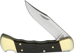 BU110FG.jpg Buck Hunter Lockback - Ebony Finger Groove Folding Knife