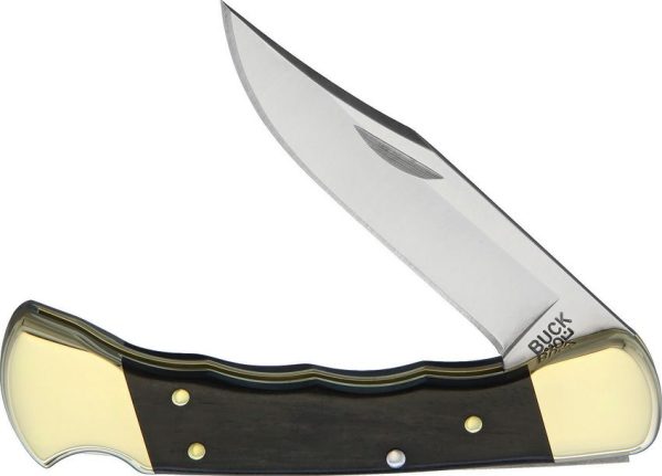 Buck Hunter Lockback - Ebony Finger Groove Folding Knife
