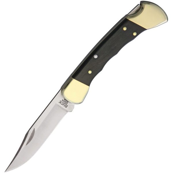 Buck Hunter Lockback - Ebony Finger Groove Folding Knife