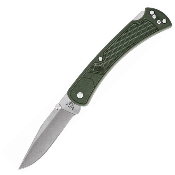 Buck 110 Slim Select OD Lockback - Green Glass Nylon Knife