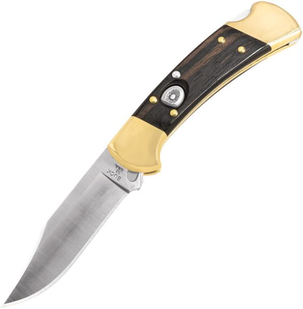 Buck Auto 112 Lockback Ebony Wood