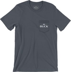 Buck Pocket T-Shirt Large - Petrol Blue Cotton