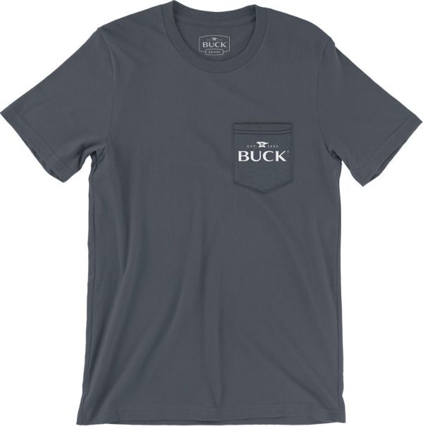 Buck Pocket T-Shirt Large - Petrol Blue Cotton