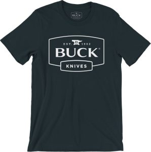 BU13402.jpg Buck Logo T-Shirt Large Indigo Cotton