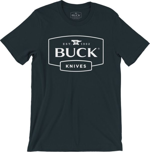 BU13402.jpg Buck Logo T-Shirt Large Indigo Cotton