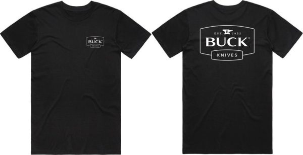 BU13873.jpg Buck Logo T-Shirt Large Black Cotton