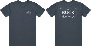 Buck Logo T-Shirt Large Petro Blue